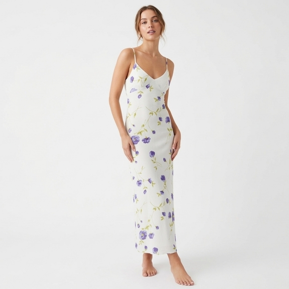 Topshop Dresses & Skirts - Topshop Rare Vintage 90s Made in UK Floral Lace-Up Slip Dress